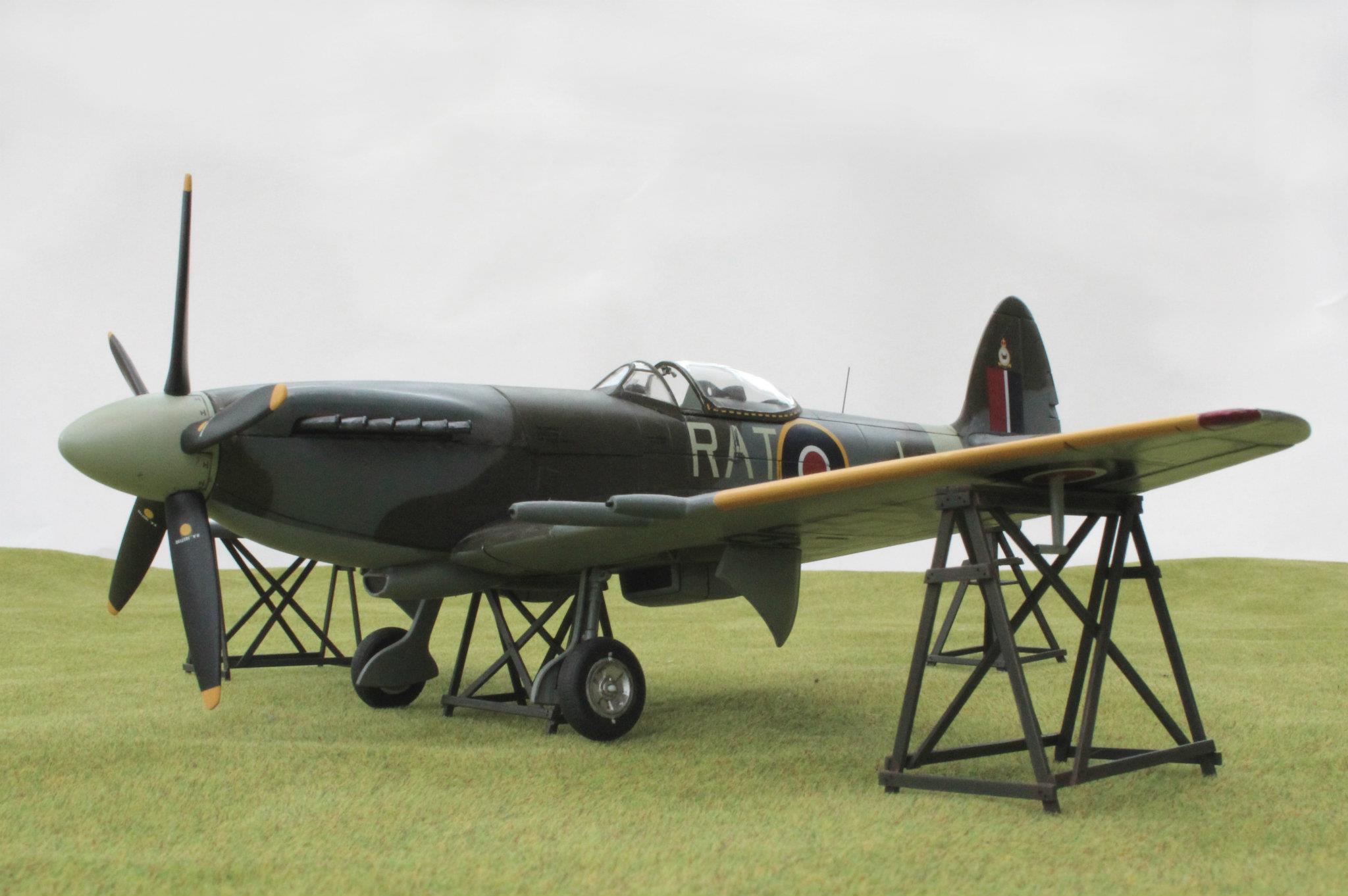 Supermarine Spitfire Mk.22, 613 (City of Manchester) Squadron, Royal Auxiliary Air Force. Revell kit in 1/32nd scale.