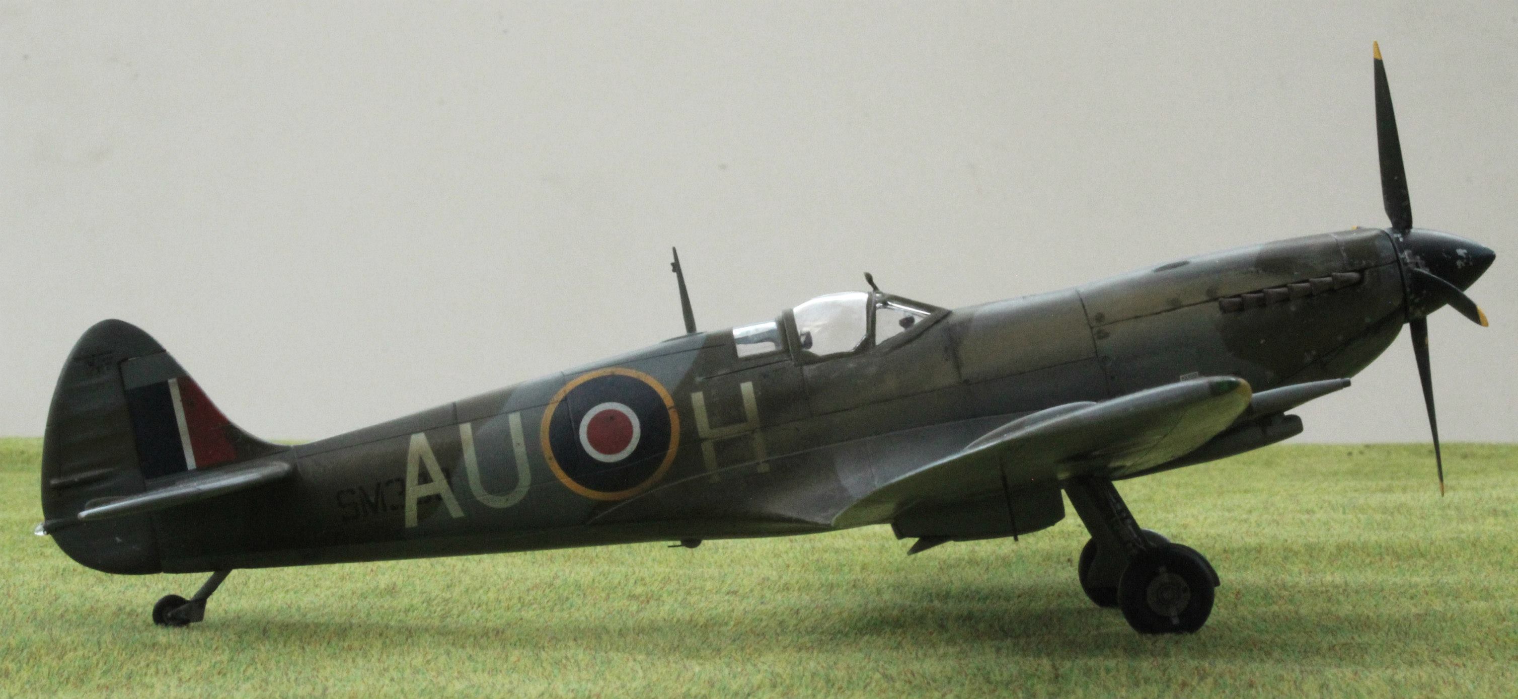 Spitfire LF.Mk.XVIe, SM309/AU-H, “Panama Bound”. Airfix kit in 1/48th scale.