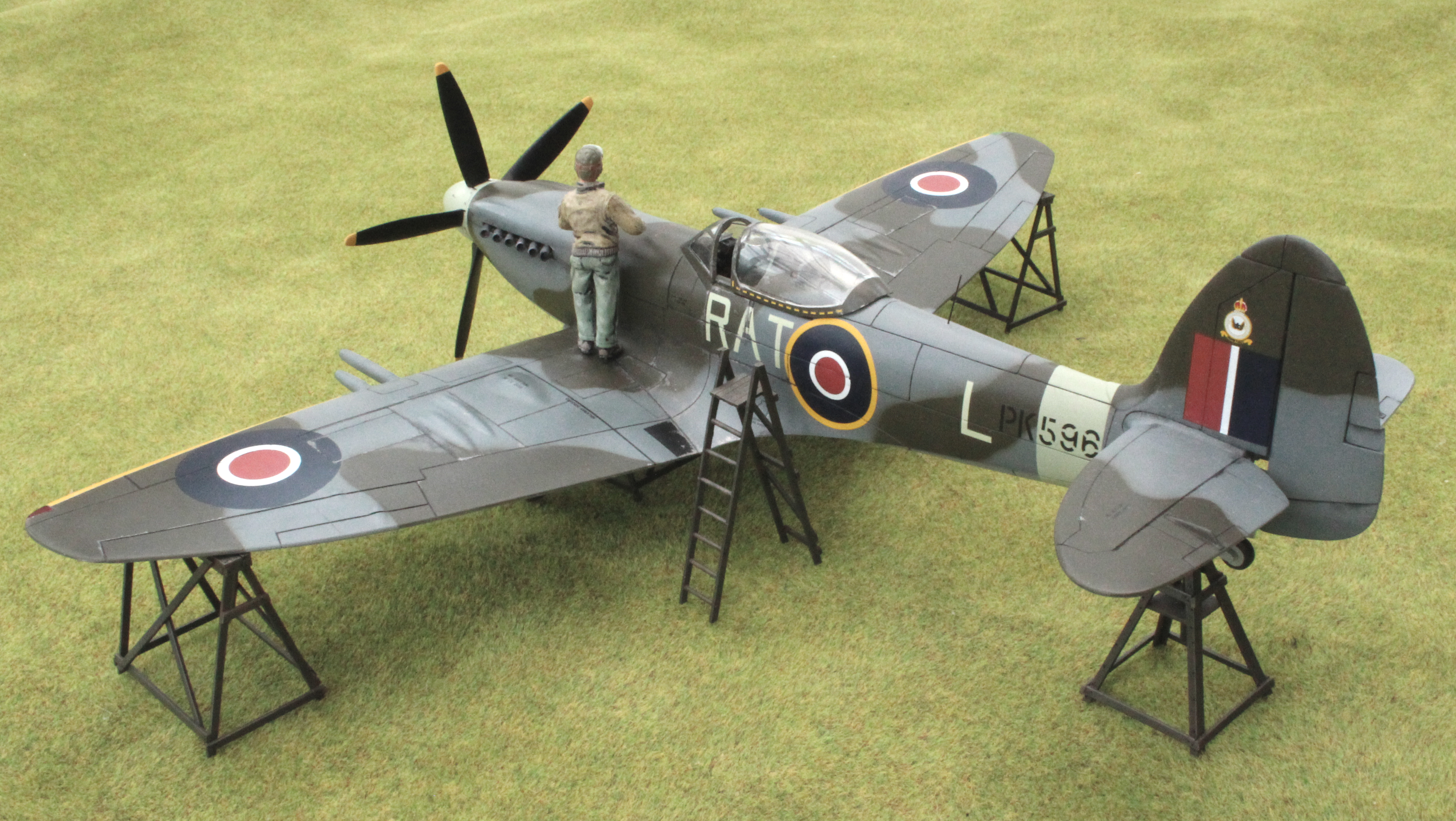 Supermarine Spitfire Mk.22, 613 (City of Manchester) Squadron, Royal Auxiliary Air Force. Revell kit in 1/32nd scale.