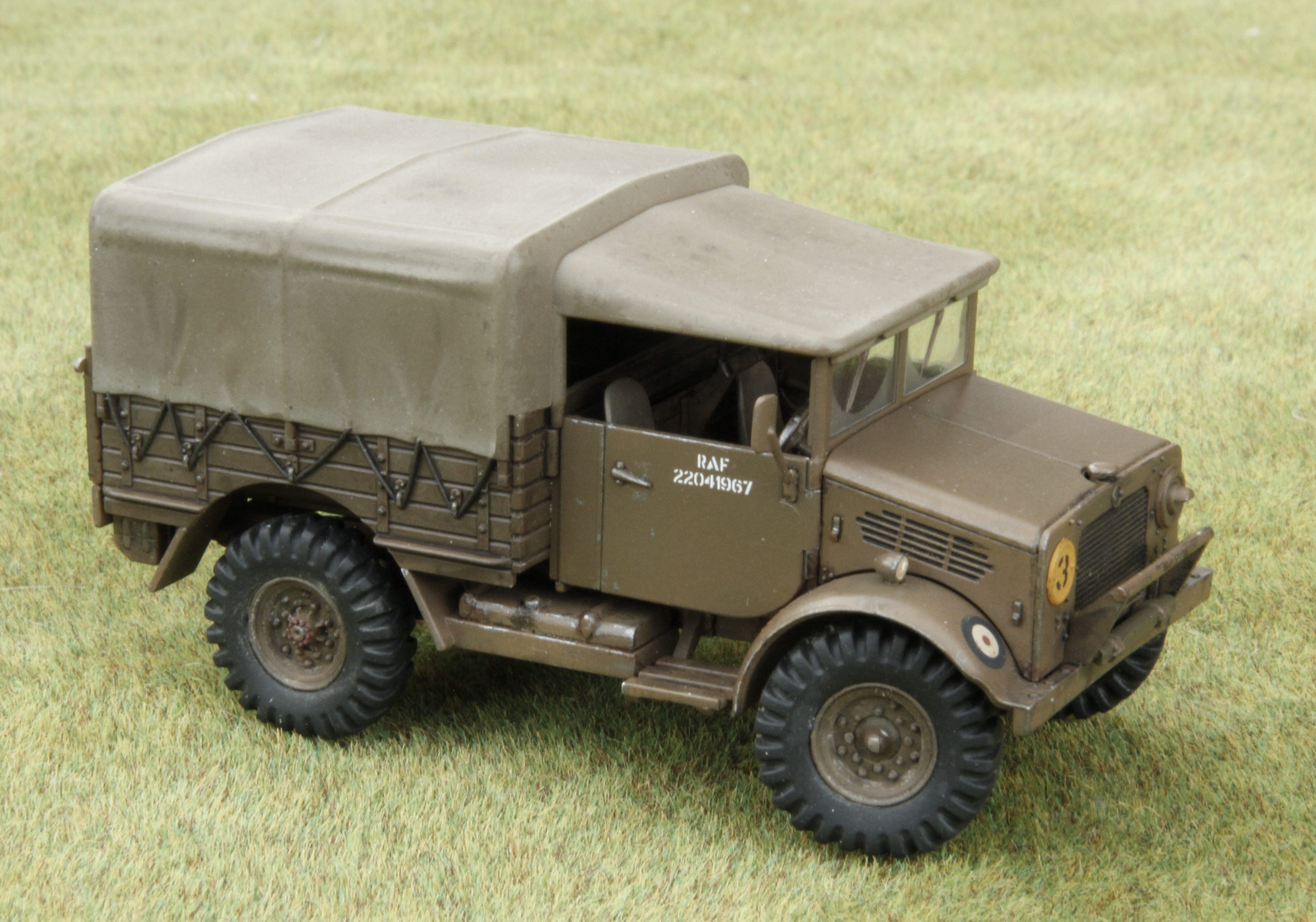 Airfix 1/48th scale late version Bedford MWD in RAF service.