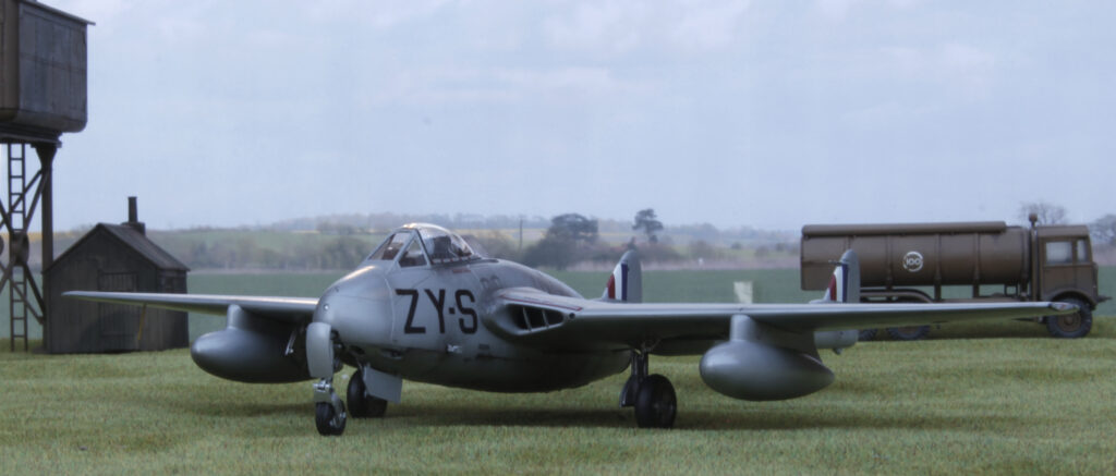 de Havilland Vampire F.3. Airfix, 1/48th scale.