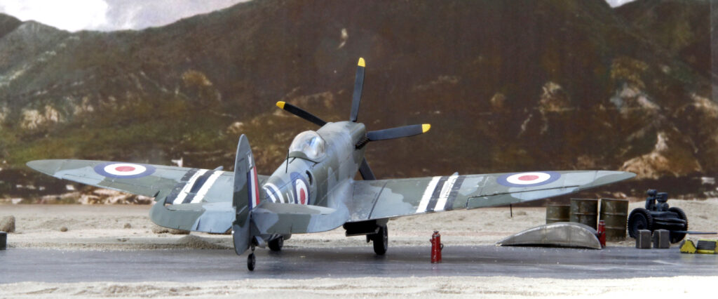 Supermarine Spitfire FR Mk XVIII of 28 Squadron based at Kai Tak, late 1950. Airfix 1/48th scale.
