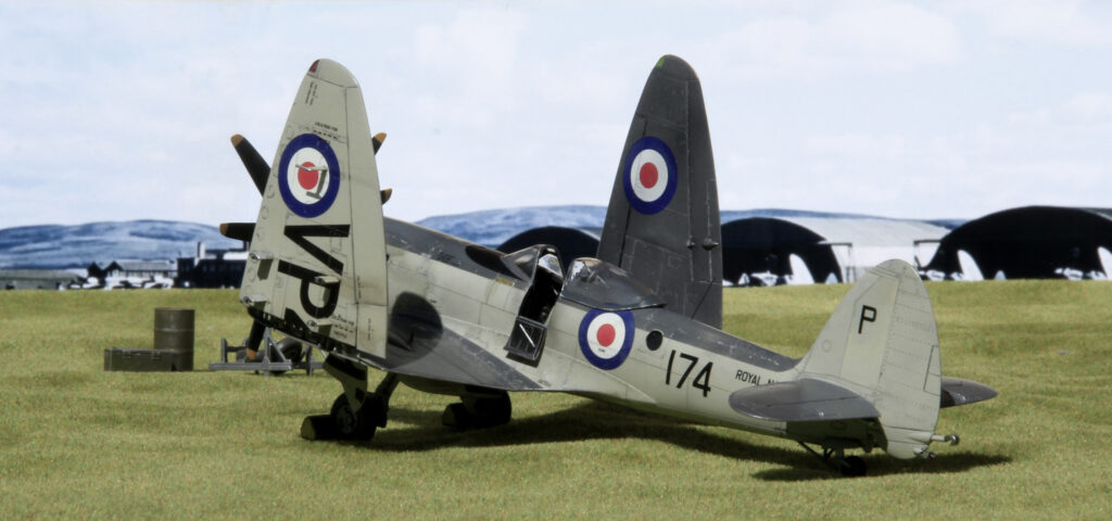 Supermarine Seafire FR.47 800 Royal Naval Air Squadron, Fleet Air Arm, around 1949. Airfix 1/48th scale.