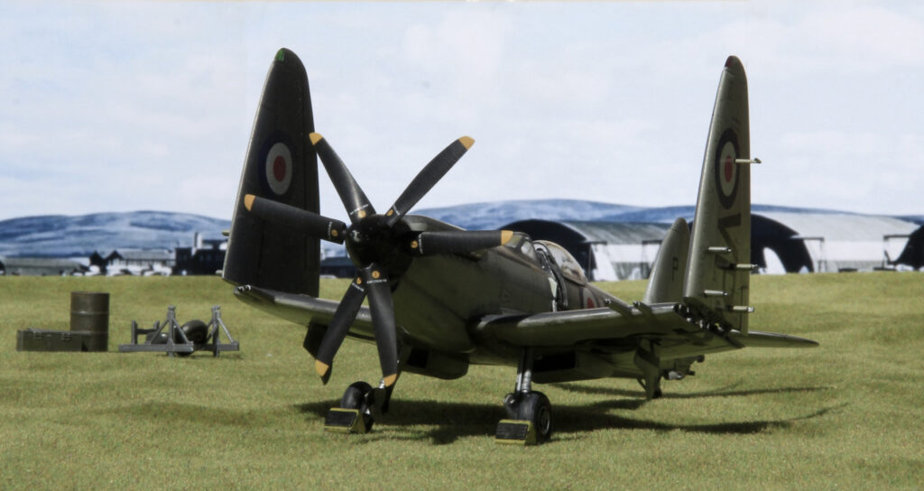 Supermarine Seafire FR.47 800 Royal Naval Air Squadron, Fleet Air Arm, around 1949. Airfix 1/48th scale.