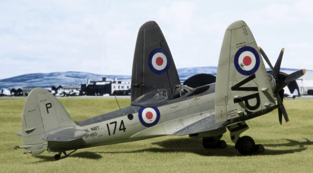 Supermarine Seafire FR.47 800 Royal Naval Air Squadron, Fleet Air Arm, around 1949. Airfix 1/48th scale.