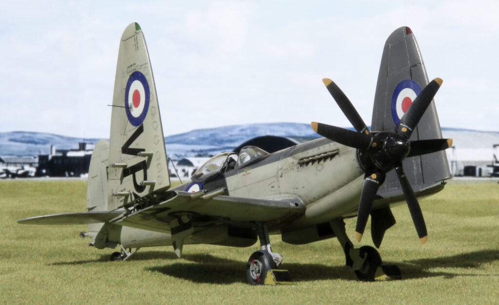 Supermarine Seafire FR.47 800 Royal Naval Air Squadron, Fleet Air Arm, around 1949. Airfix 1/48th scale.