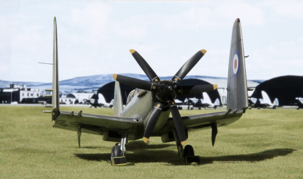 Supermarine Seafire FR.47 800 Royal Naval Air Squadron, Fleet Air Arm, around 1949. Airfix 1/48th scale.