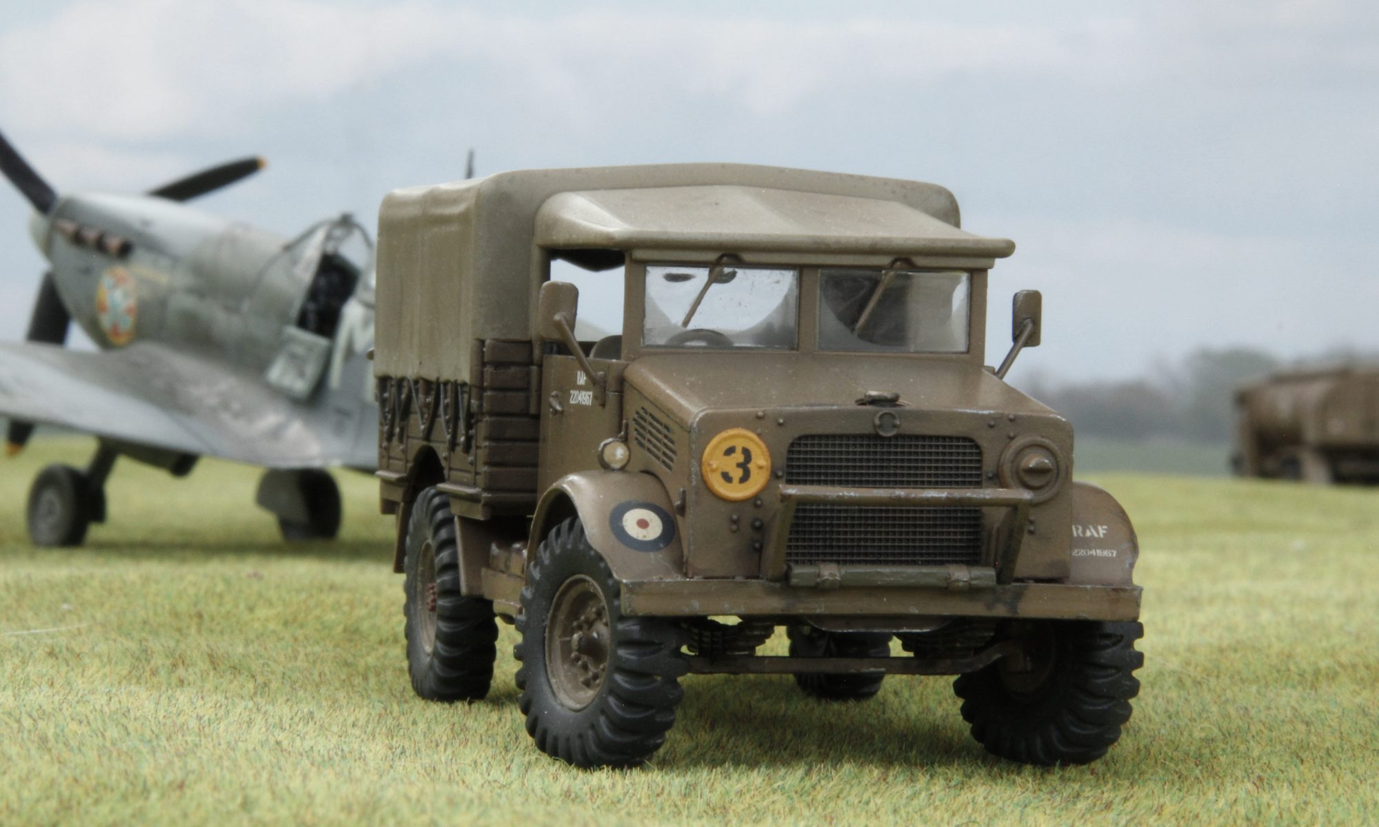 Airfix 1/48th scale late version Bedford MWD in RAF service.