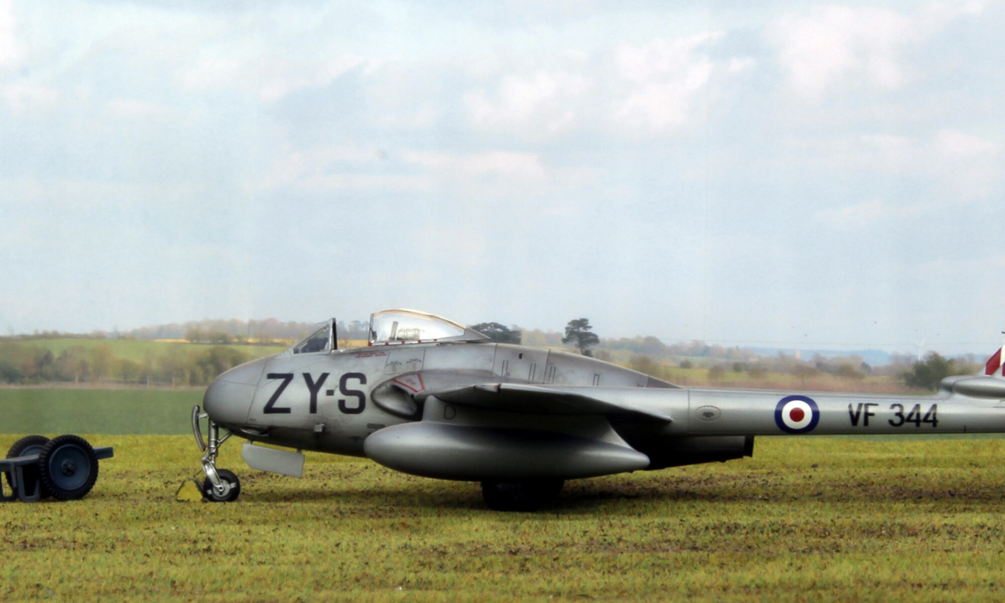 de Havilland Vampire F.3. Airfix, 1/48th scale.